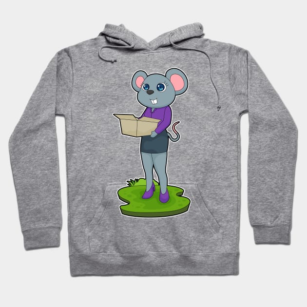 Mouse Secretary Box Hoodie by Markus Schnabel
